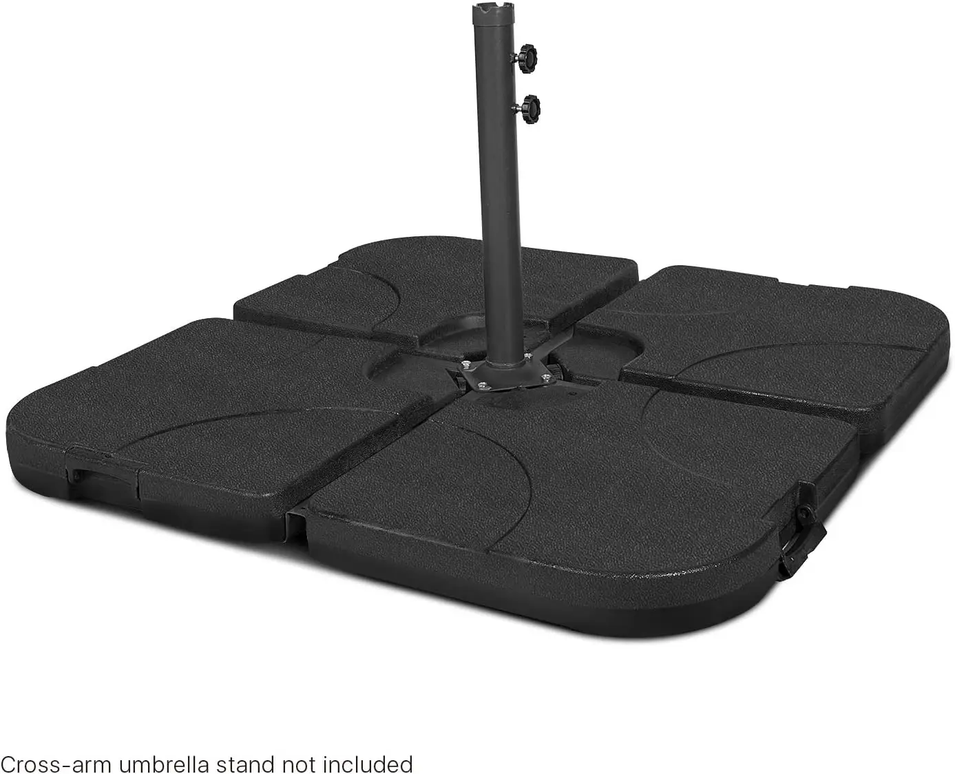 60L Outdoor Cantilever Hanging Patio Umbrella Base 4-Piece Umbrella water Base w/Carry Handles