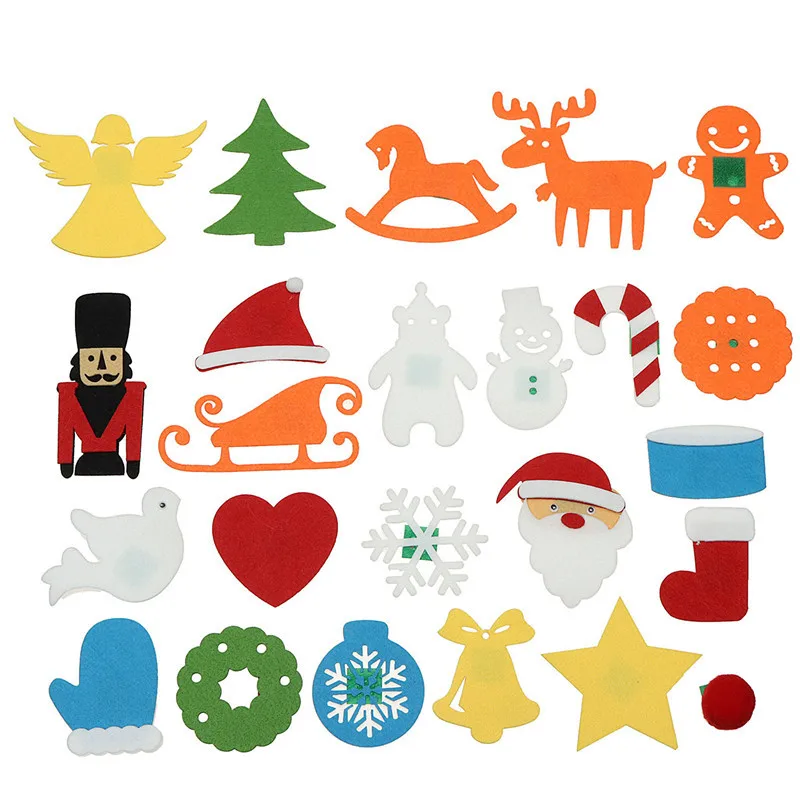 Christmas trees ornaments Felt christmas trees for kids handmade toys diy Felt fabric toys christmas tree