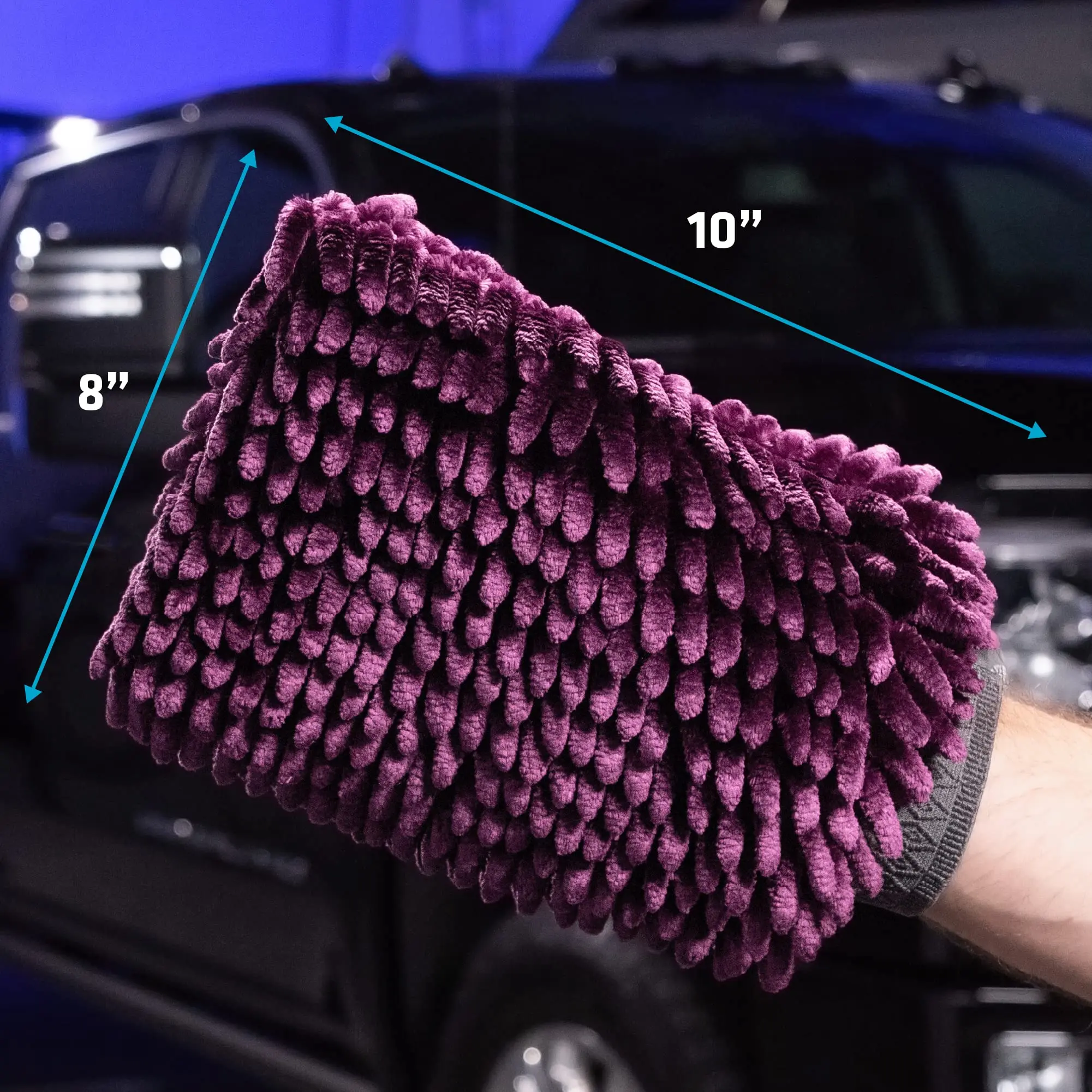 Premium Chenille Microfiber 1 Pack Car Gloves Wash Drying Mitts Premium Scratch-Free Car Cleaning Glove