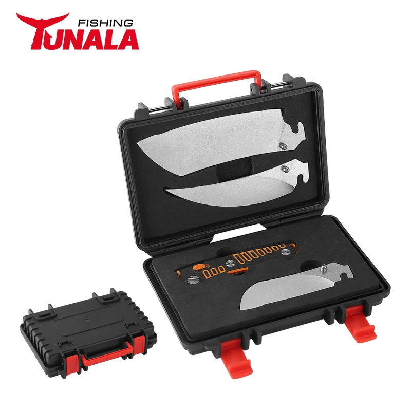 Camping Hiking and Outdoor Use, Processing Kit G10 Handle and VG 10 Steel blade Hunting Knife Set and Carrying Case