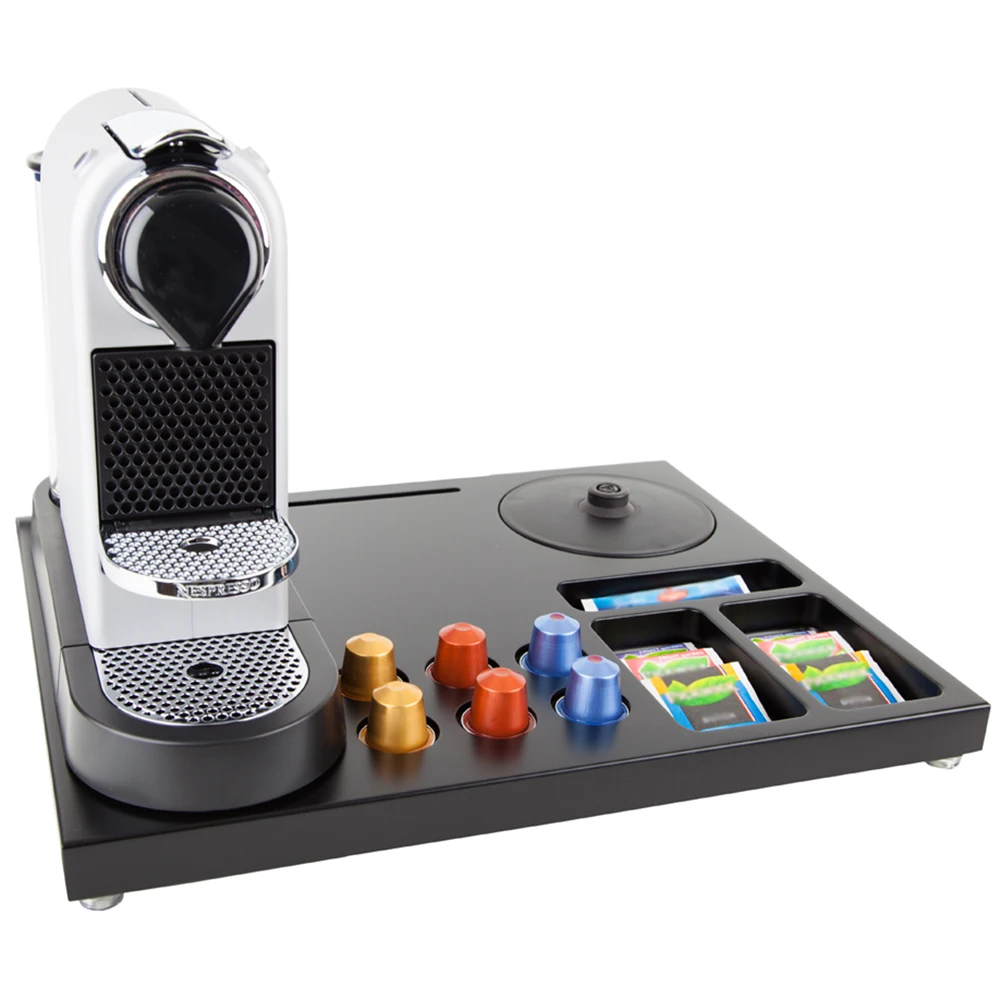 Deluxe Coffee Service Organizers Hotel Room Trays and Boxes Compartement Coffee Tray