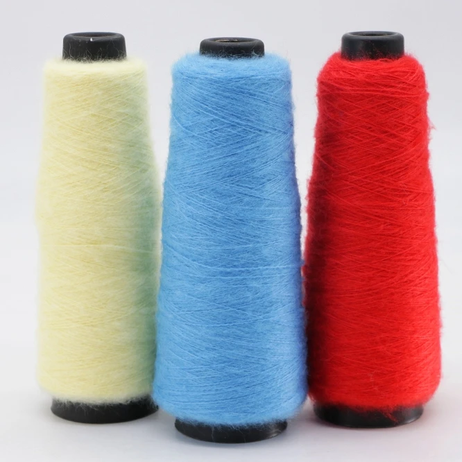 China Cheap 1/13nm Superfine Sweater 100% Acrylic Mohair Like Fancy Yarn for Knitting Machine