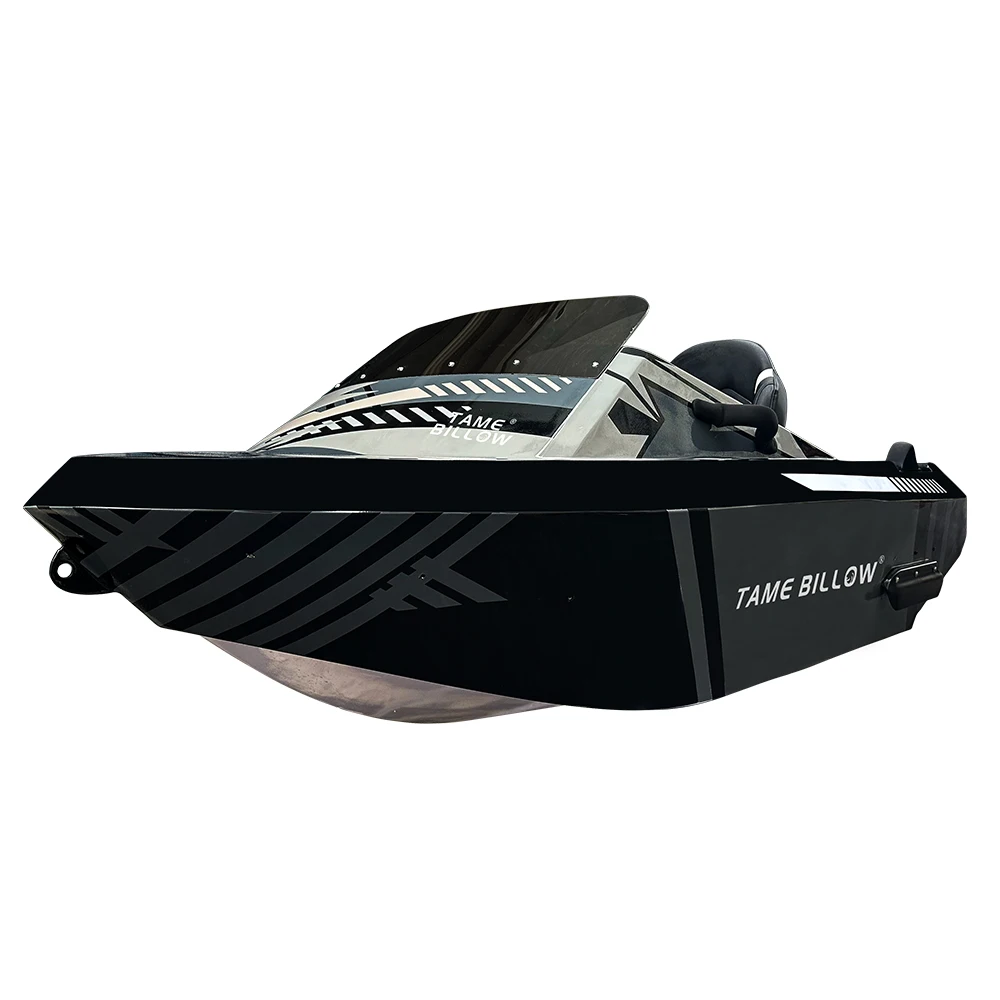 Double-Layer Fiber Glass Electric Kart Boat with Optional Tail Wing Blue Big LCD Display GPS