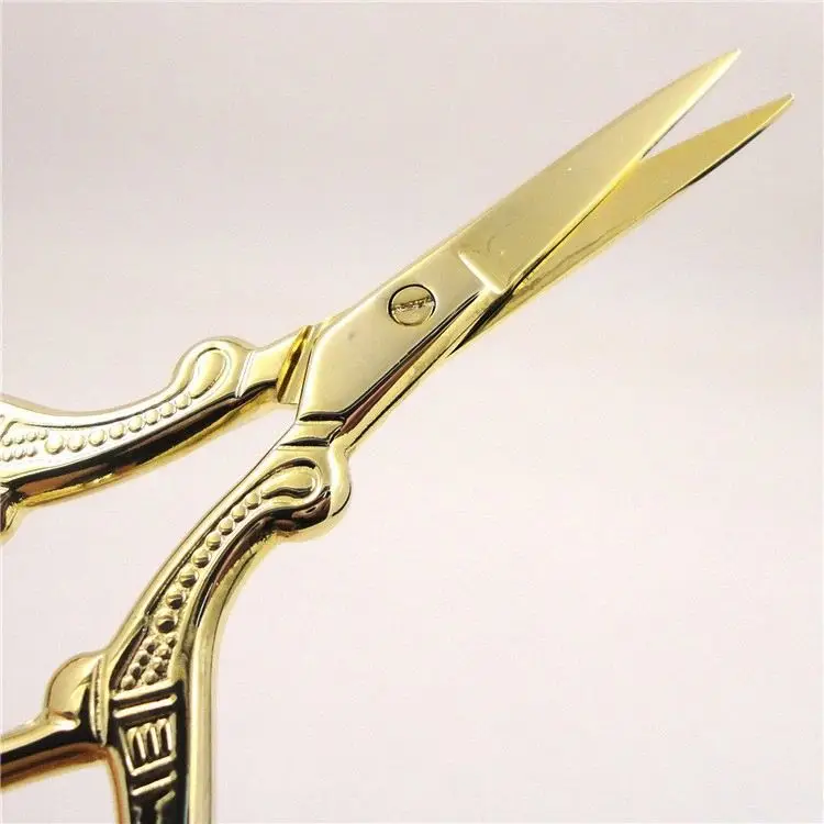 
Makeup Eyelash Scissors Beauty Scissors Stainless Steel Eyebrows Gold Multifunctional Scissors 