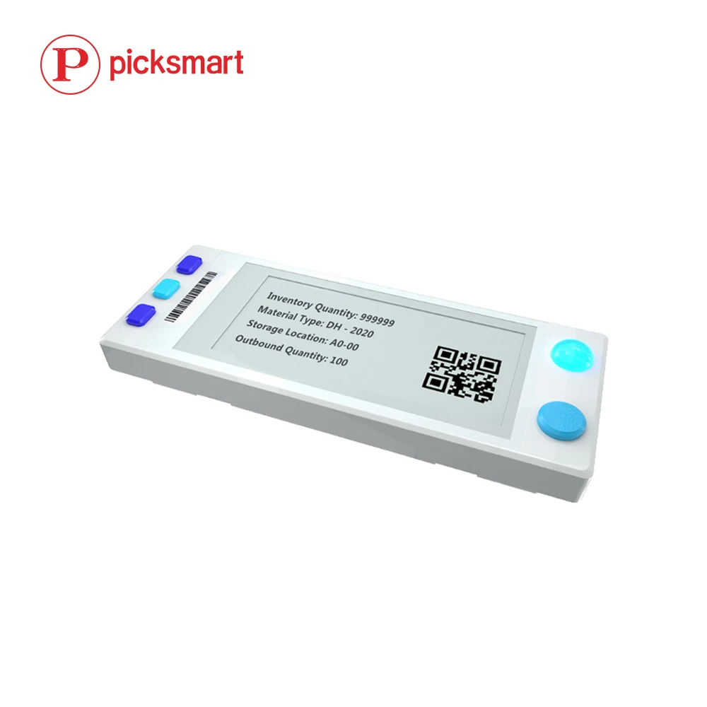 Warehouse ESL 2.9 Wireless Pick To Light System With Touch Button Racking Display Eink Electronic Shelf Label