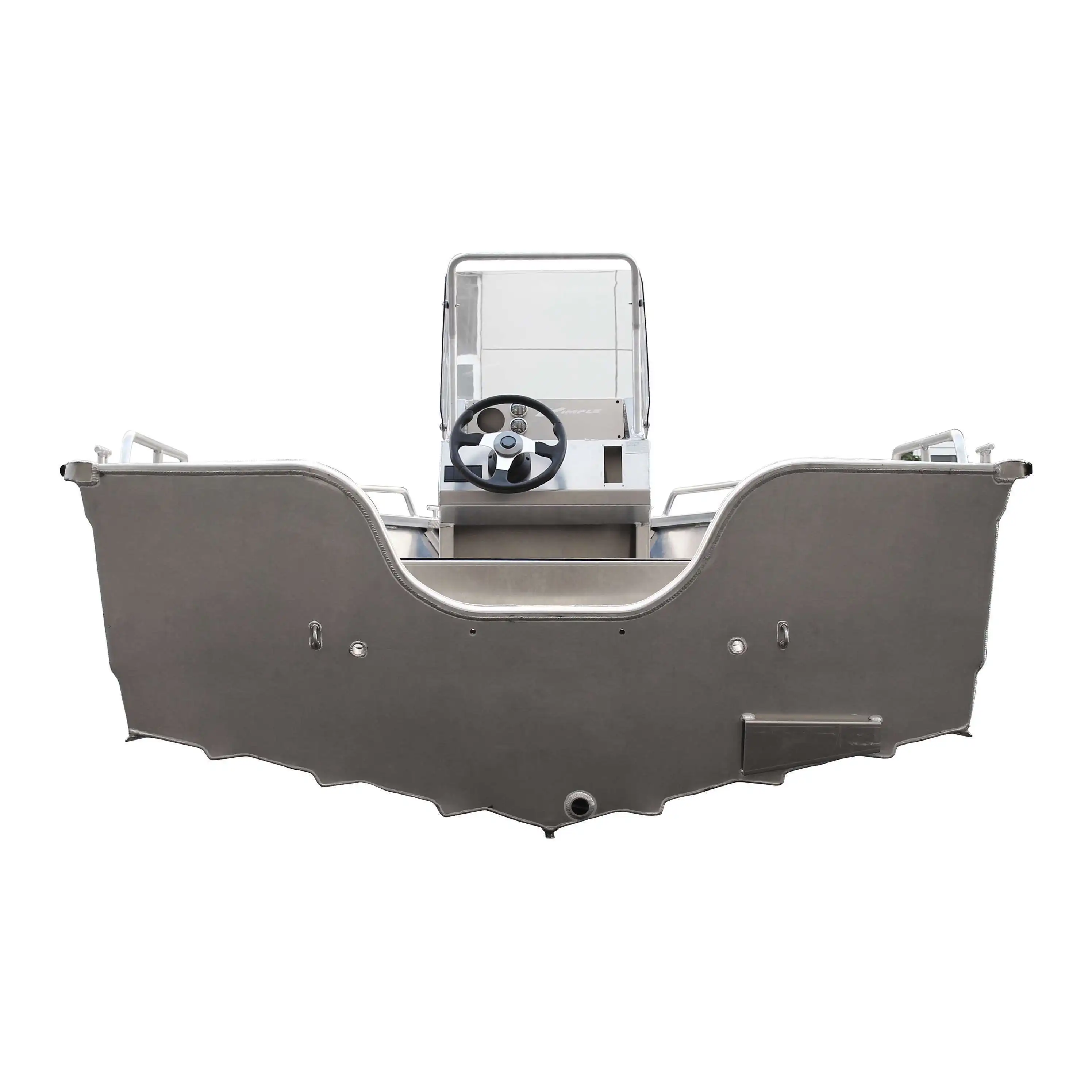 2022 New 18ft High Quality Aluminum Hull Aluminum Fishing Boats With Big Storage Space Rowing Skiff Made In China