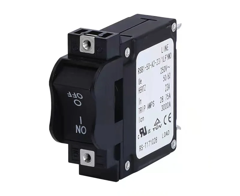 
1A~30A equipment 1 Pole plug in hydraulic magnetic miniature black circuit breaker for machine use 
