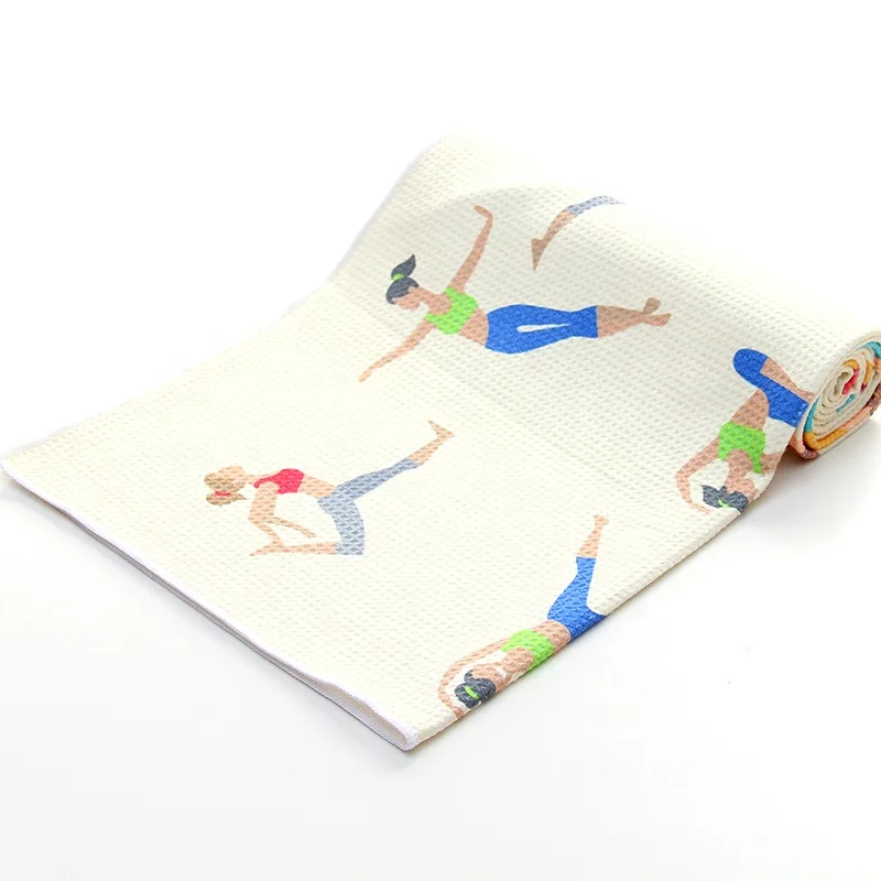 Custom printed non slip microfiber yoga towel anti slip