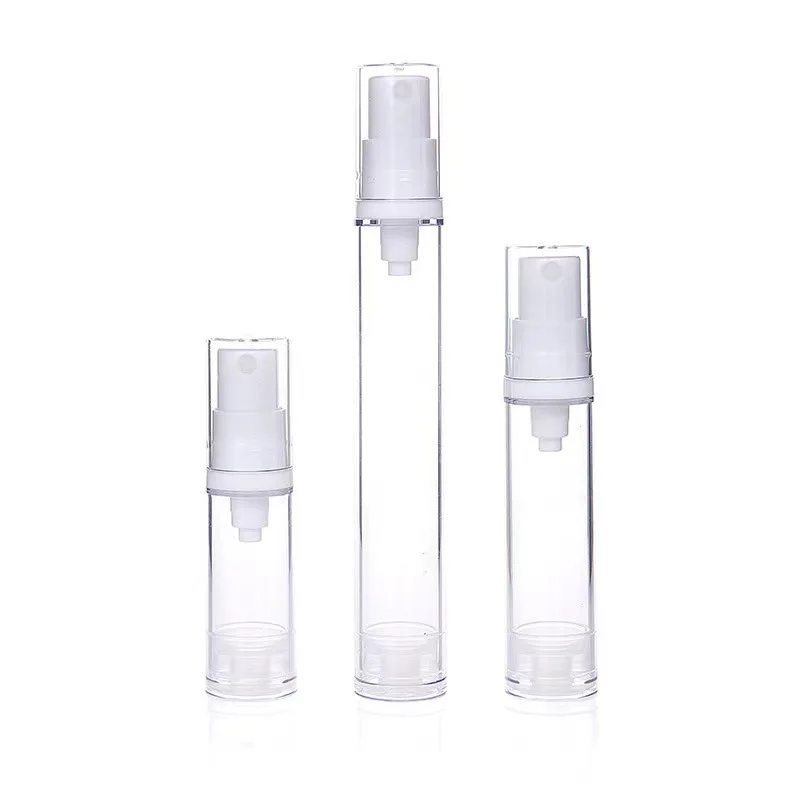 PET Mini Airless Punp Bottle 5ml 10ml 15ml Lotion Pump and Spray Pump Available To Match For Cream Perfume Plastic Packaging