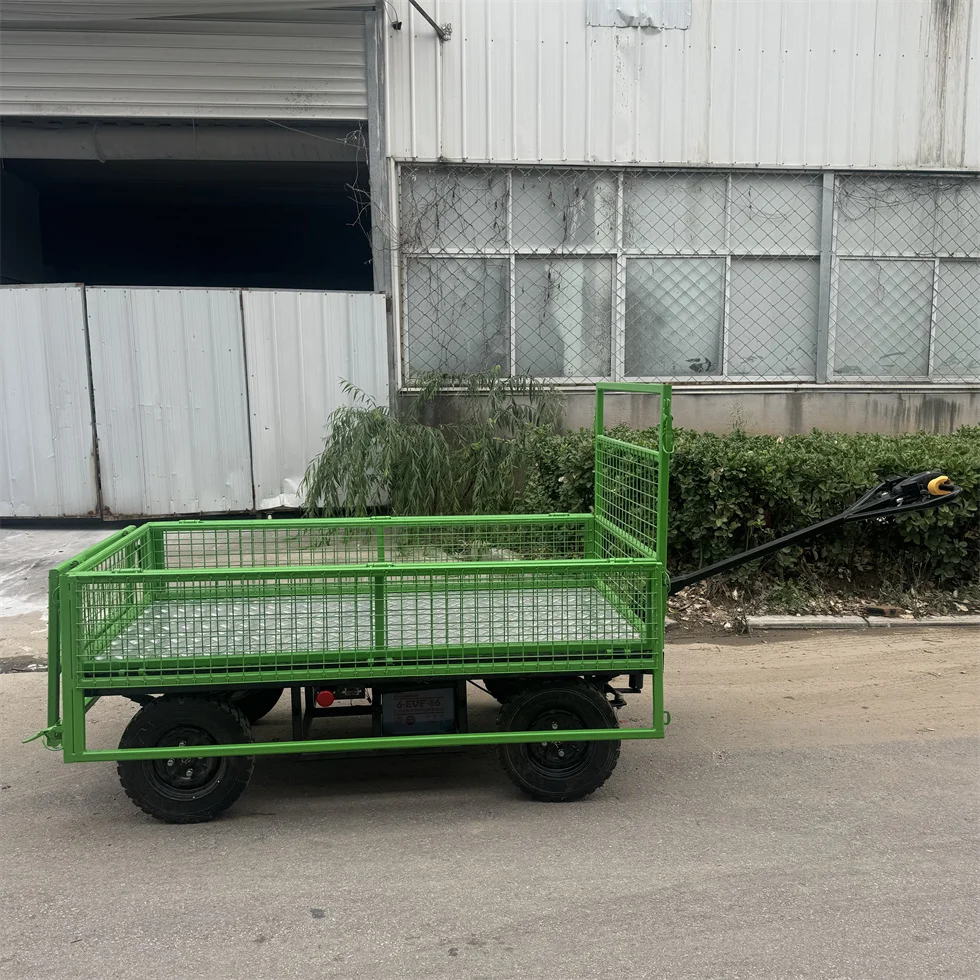 Electric Goods Transport Trolley For Construction Site Farm Materials Transport Electric Wheelbarrow Wholesale Wheel Heavy