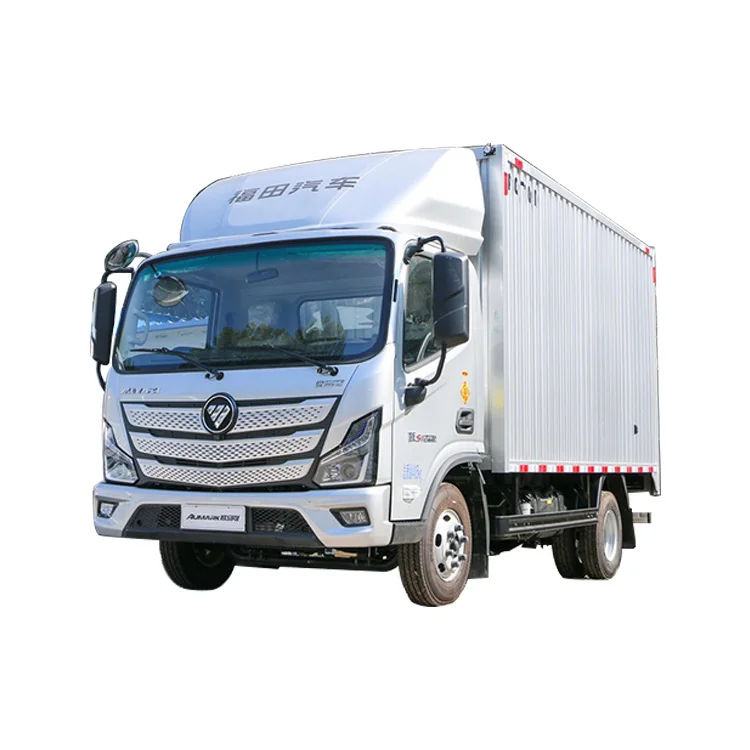 Factory Direct Sales New 160Hp Foton Aumark 4x2 Single Axle Light Truck 3360 Wheelbase Diesel Fuel Cargo Van Manual Left Large