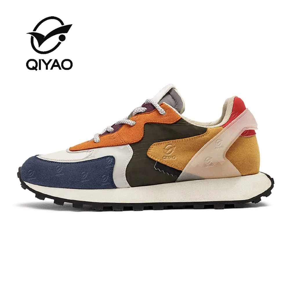 Qiyao OEM ODM Пользовательский логотип модная спортивная обувь на платформе легкие повседневные прогулочные беговые стильные спортивные мужские кроссовки