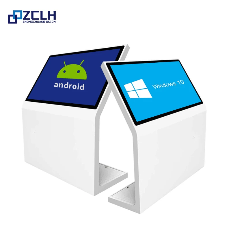 ZCLH наклонная плоскость сенсорный запрос все-в-одном машина Android/Windows 21,5/32/43/55 дюймов сенсорный экран внутренний киоск для самообслуживания