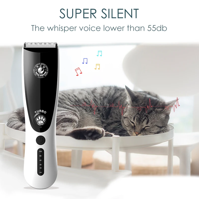 Hot Sales Pet hair Clipper Trimmer Cordless Professional Electric Low Noise Pet Cat Dog Hair shaver