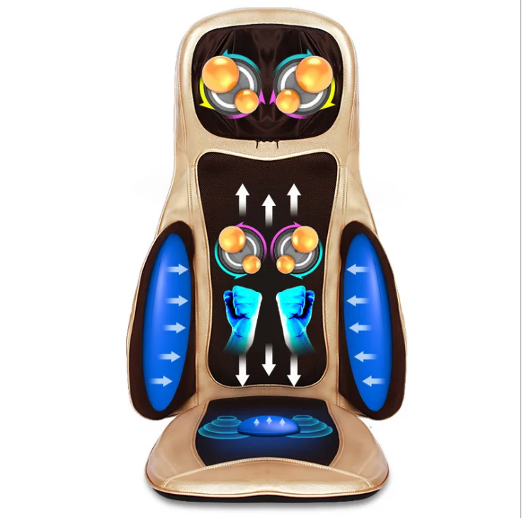 С магнитными вставками автомобиля Cojin De с магнитными вставками на мест 3D Разминающий Массаж Шиацу для дома и офиса задняя вибрации автомобиля подушка Массажер с тепла