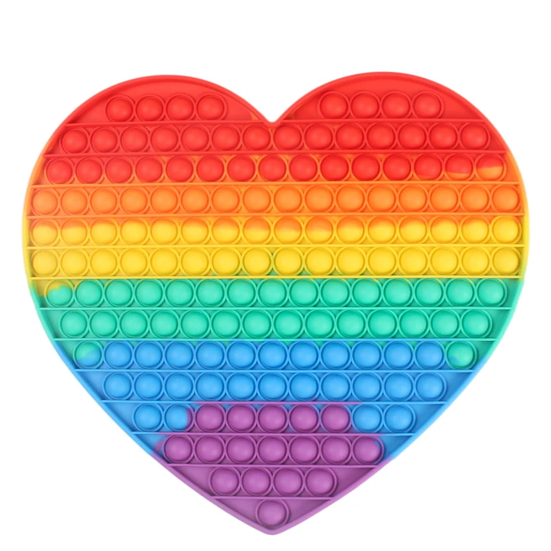 silicone multiplication number sensory push bubble fidget toy rainbow giant jumbo big large size toy for kids,adults