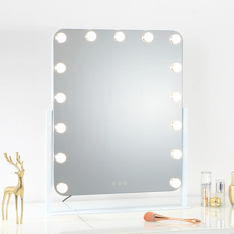 professional girl coiffeuse avec miroir makeup dressing table lighted mirror led rolling makeup bulb with speaker