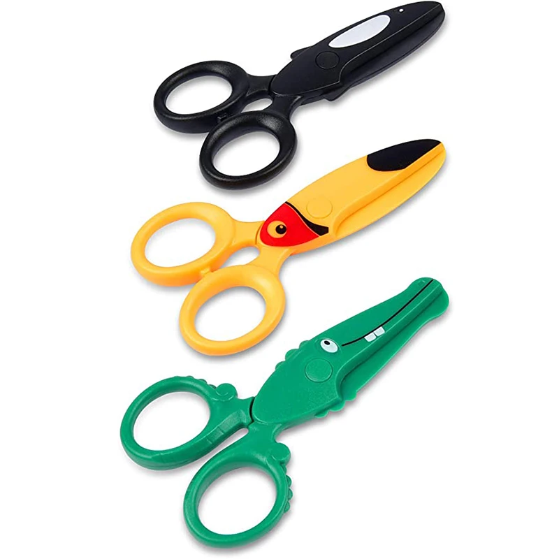 Children Safety Scissors Toddler Craft Scissors Preschool Training for Kids Cutting Paper