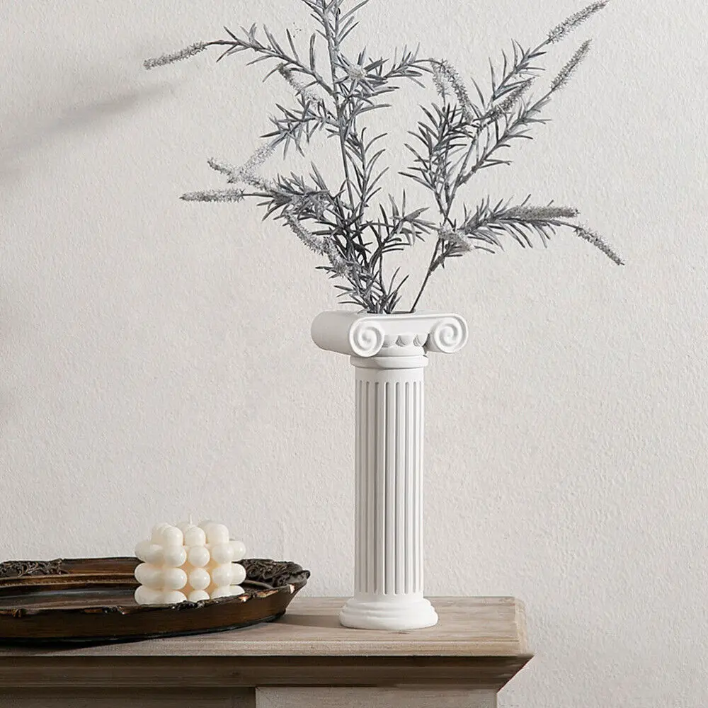 China White Nature Marble Column  For home decoration