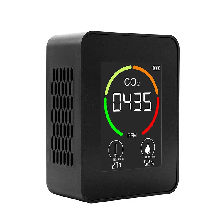 2023 New Co2 Detector NDIR PM2.5 Indoor Carbon Dioxide Temperature Meter Ambient 5 in 1 Air Quality Monitor
