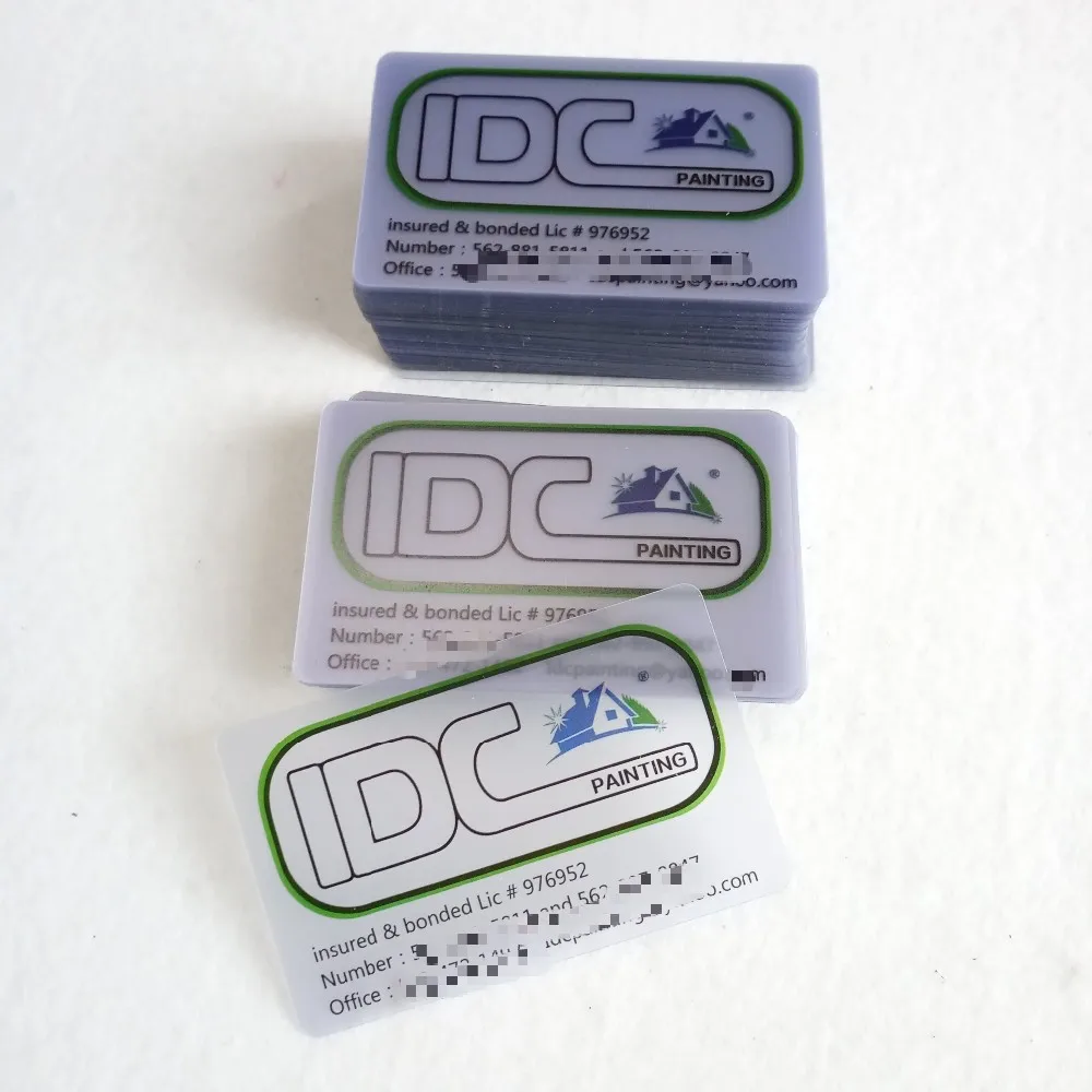 High Quality Customized PVC Transparent VIP Clear Visiting Business Card visiting card