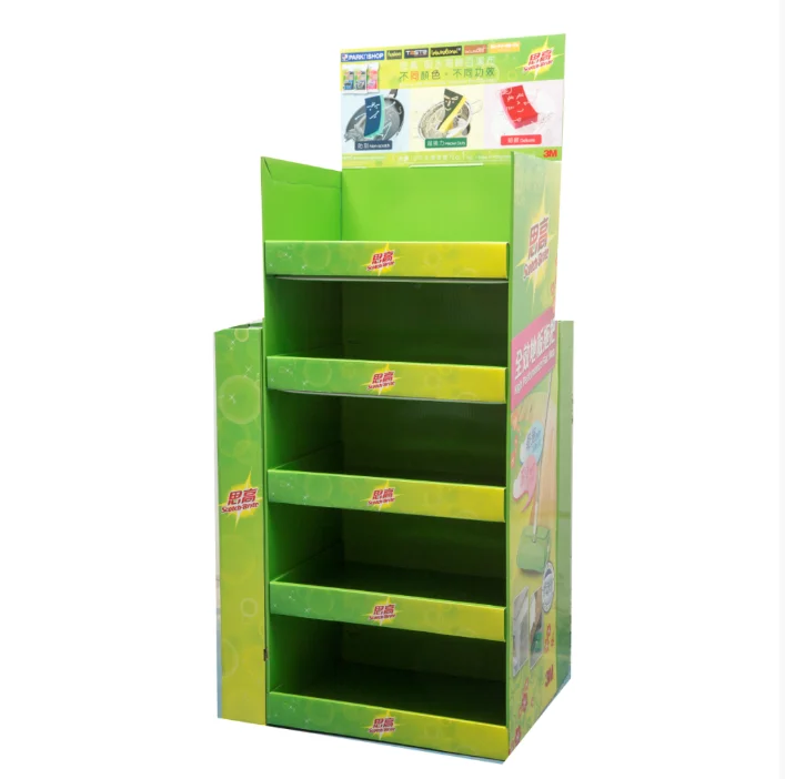 Light Duty Supermarket Shelves Store Shelf for Sale Display Rack Printing Advertising Cardboard Stand Christmas