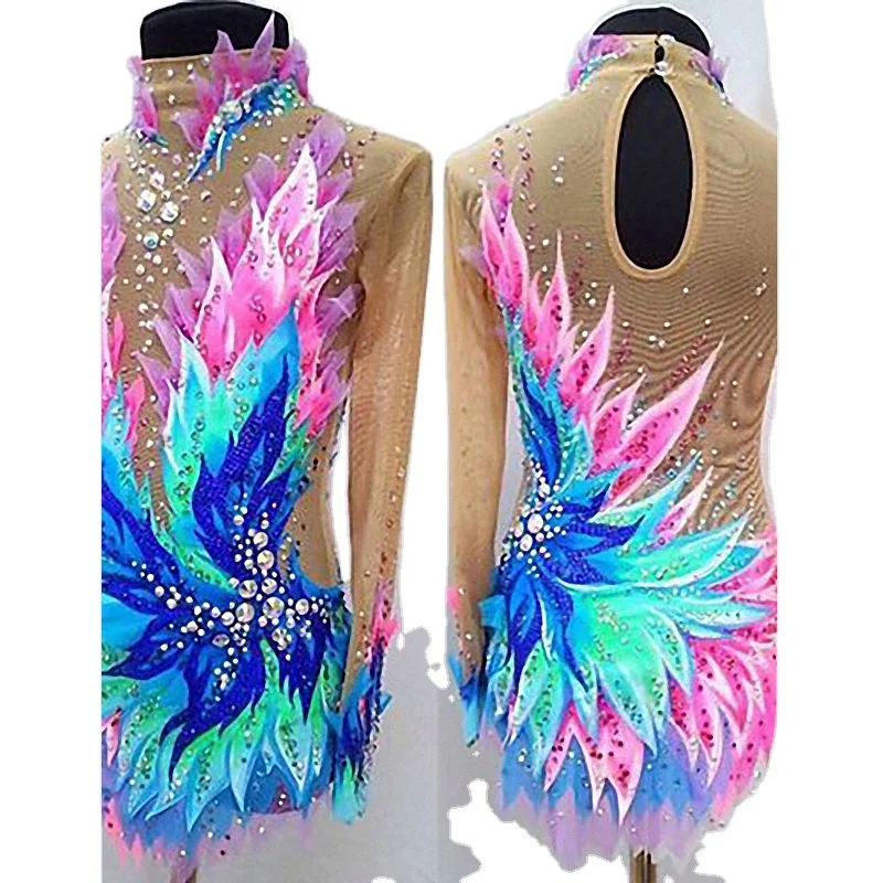 Дешевые трико для ритмической гимнастики, Необычные гимнастические трико, женское трико для девочек