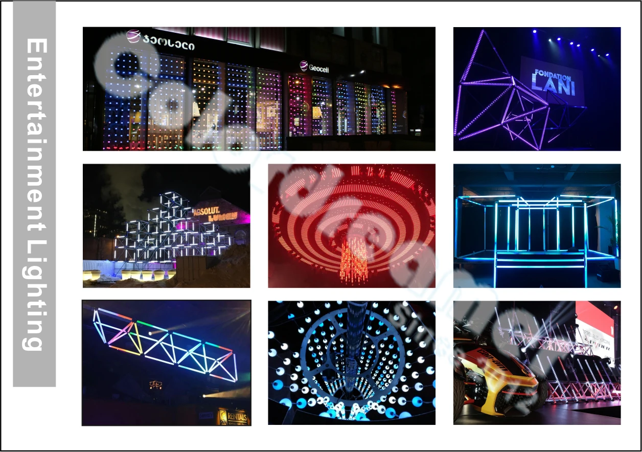 led pixel RGB color dmx rgb LED tube for stage wall decoration