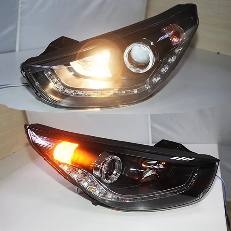 For Hyundai Tucson IX35 LED Angel Eyes Head Lamp 2009 To 2012 Year YZ
