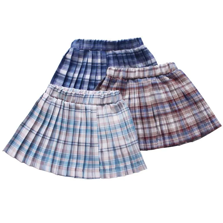 2022 Wholesale High Quality New Design  High Quality Sexy Mini Baby Girls Plaid Skirts