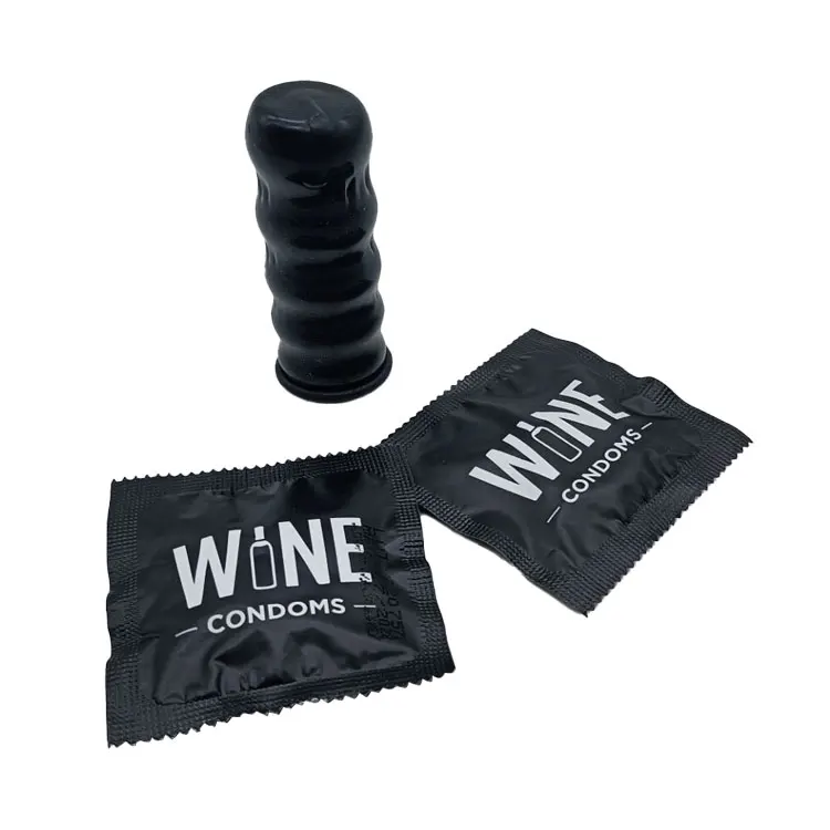Customized Logo and Color  Easy Take Wine Condom Wine sleeve Beverage Wine Stopper Bottle Stopper Condom