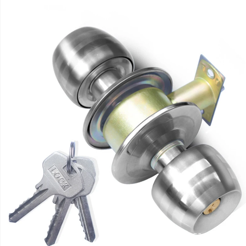 Cerradura de Pomo Cylindrical Door Lockset stainless steel 201 bathroom Door Knob ass Locks for aluminium doors