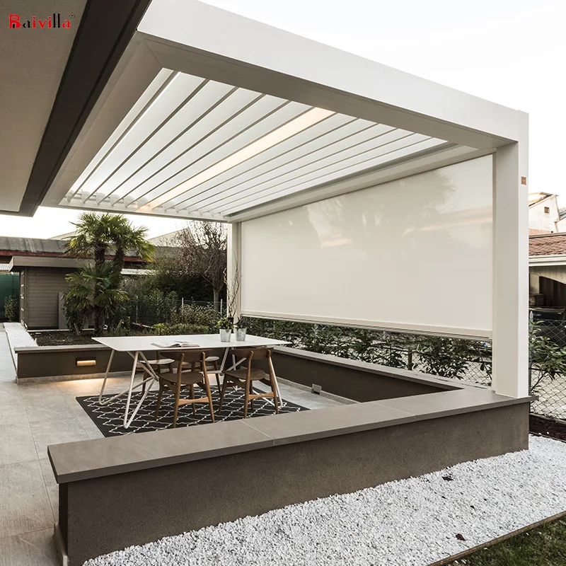 Customized Waterproof Louvered Roof Motorized Aluminium Pergola Arches Arbours Pergolas