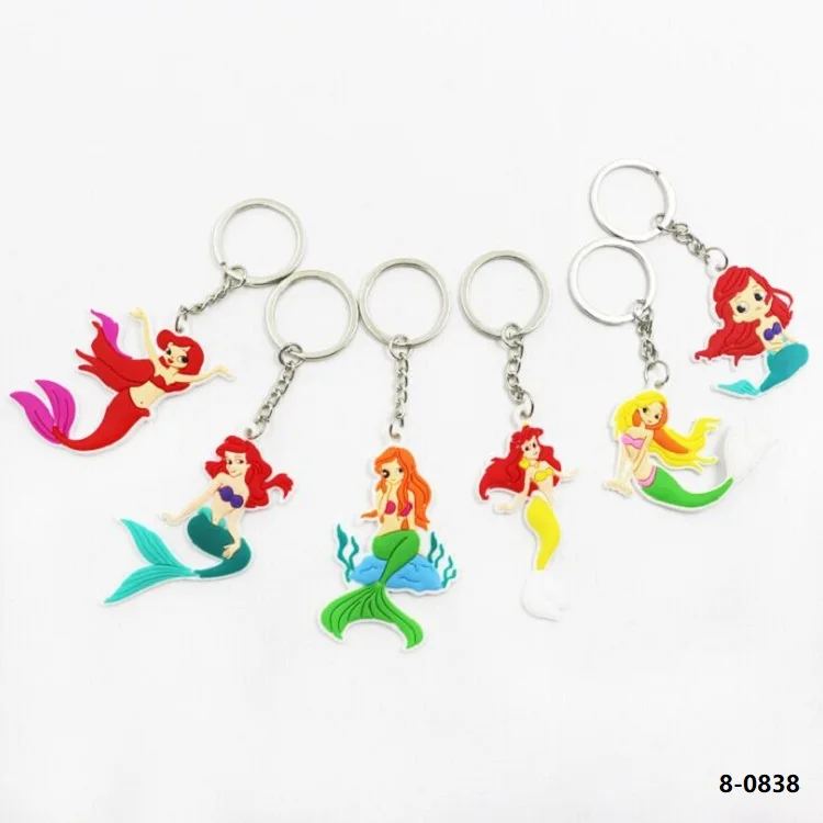 Wholesale Mermaid Barrettes Hair Clips Beads Bracelet Keychain Finger Ring Slap Bracelets Birthday Party Decorations for Girls