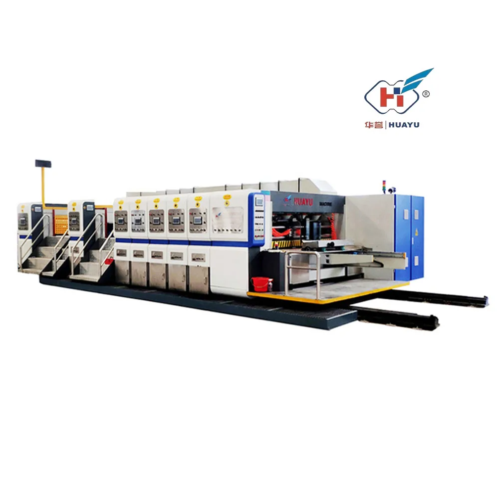HS SERIES Auto chain feeder cardboard carton box making high definition printer slotter die cutter machine