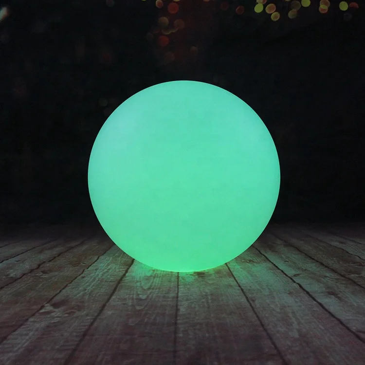 Outdoor Lighting glowing up rechargeable 16 color change moonlight floating led ball