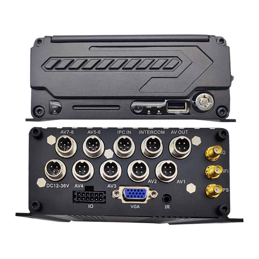 Support CMSV6 Platform 4G GPS WIFI 4Channels 1080P HDD/SD Card Mobile DVR MDVR kit Fleet Management