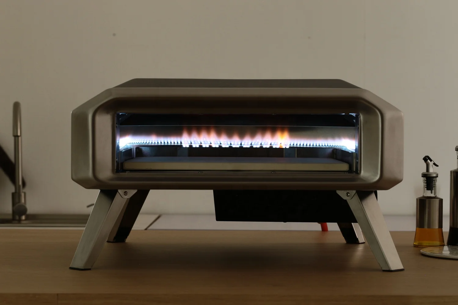 Pizza king CE approved outdoor portable table gas pizza oven 16 inch