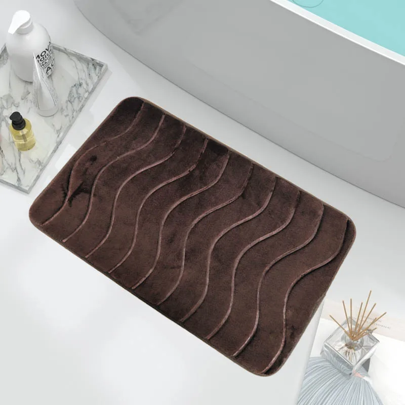 HENGJIU Stone carpets bath mat memory foam 3mm non slip bath mat custom foam sucker bath carpet