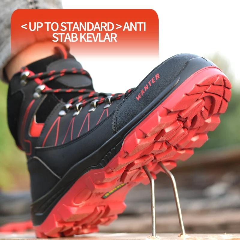 High Quality High-top Leather anti-smash and anti-puncture protection safety boots Work Safety Shoes