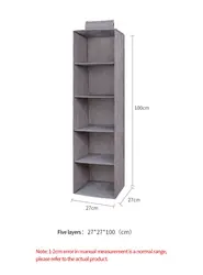 Hanging Multi tier Fabric Linen clothes organizers Cabinet wardrobe storage drawers box for drawers