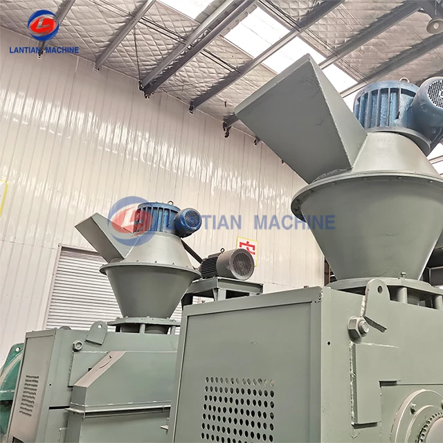 Fluorgypsum plant ash silicon carbide ball press machine double rollers briquette ball maker machine