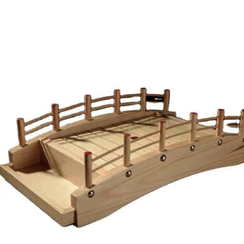 Eco-friendly high quality handmade wood Sushi bridge in kitchen and izakaya