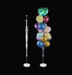 19 balls Plastic Clear Bases with Sticks Table Balloon Stand for Birthday Party decoration Reusable Clear Balloon Holder