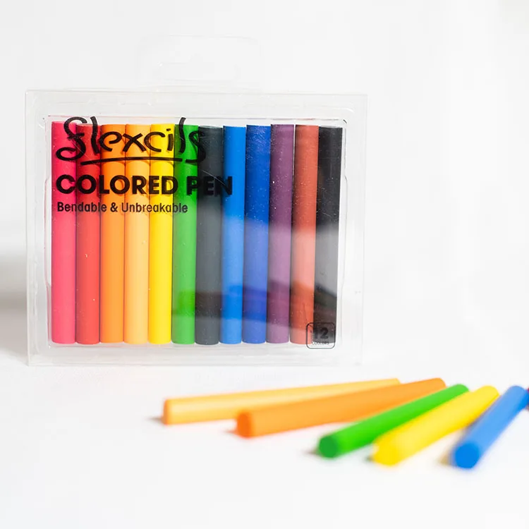Promotional 12colors soft unbreakable 6 colors Random combination kids
