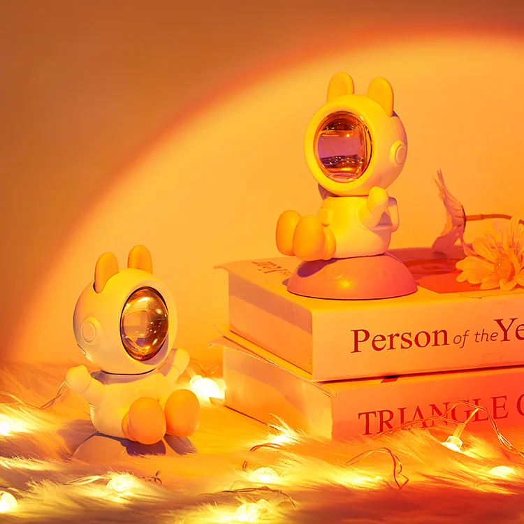 Cute Shape Animal Light Smart Lighting Rotation Led Rainbow Sunset Projector Lamp