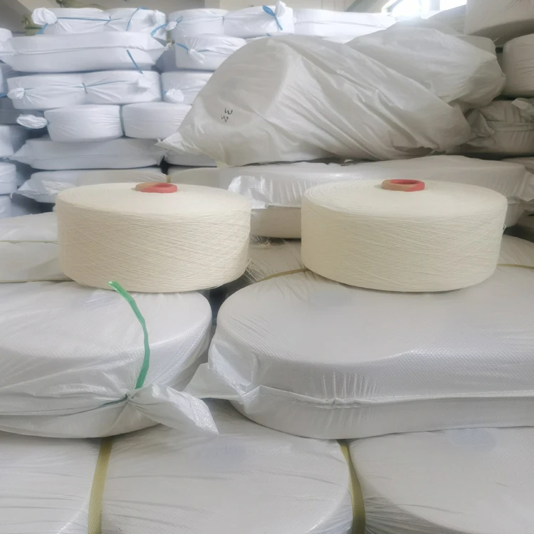 Count 30 regenerated 30s white cotton yarn for knitting machine