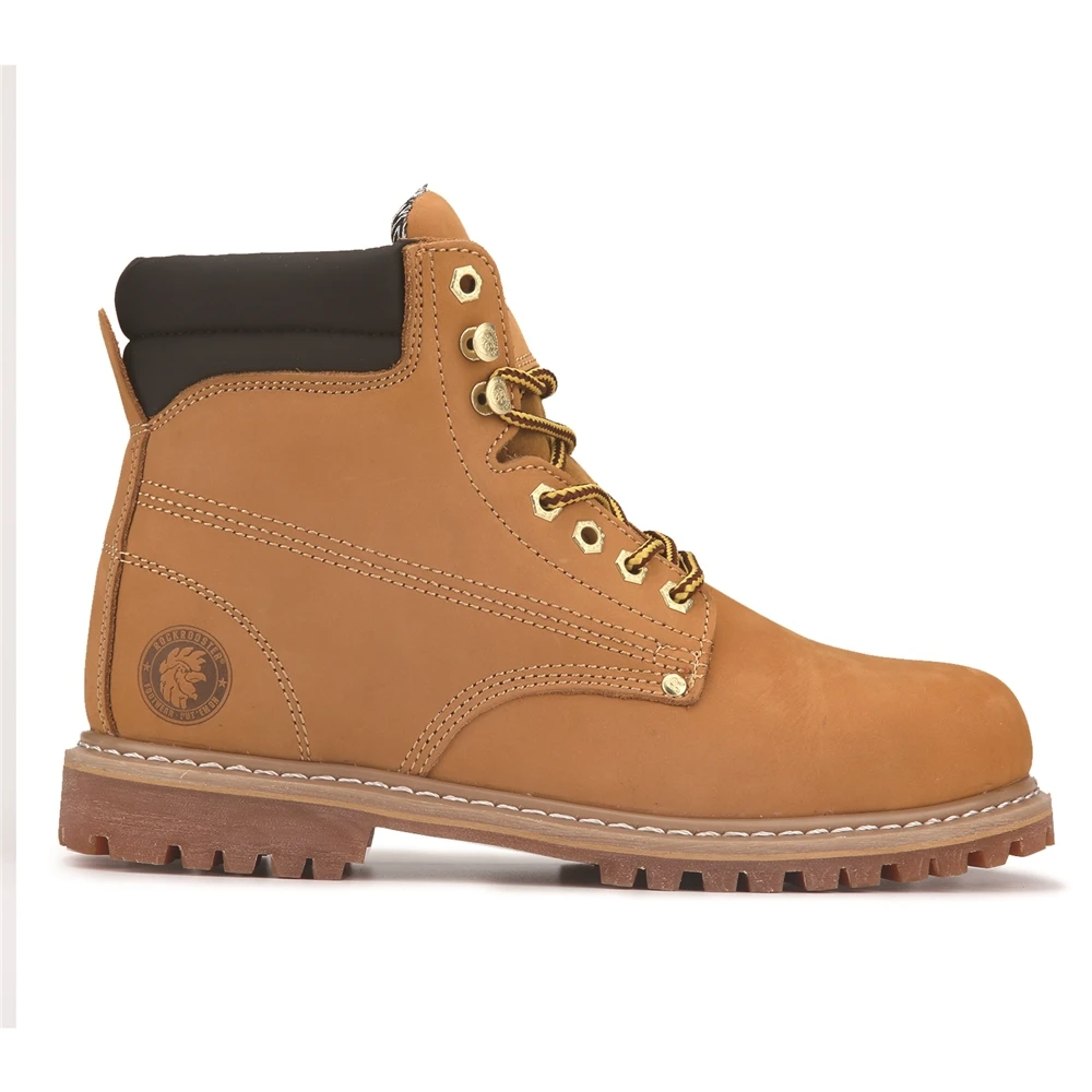 chemical resistant original leather safety shoes without lace