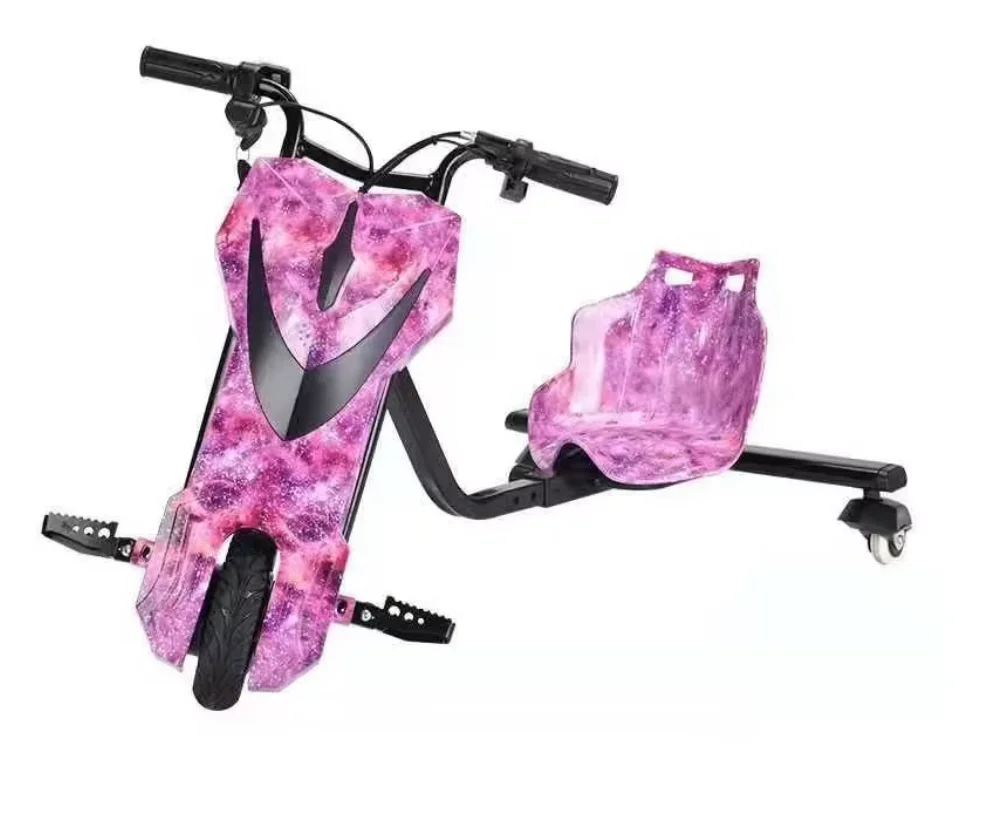 2022 Fashion Folding Battery Kids Kick Scooter Baby Girl With Music and LED Lights 3 Wheel Electric Drift Car for Sale