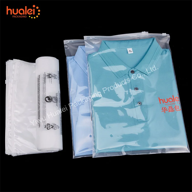 Custom Logo Frosted EVA PVC PE LDPE Plastic Zipper Ziplock Zip Lock Bag Packing Bag Clothes Clothing t-shirt Zipper Bag